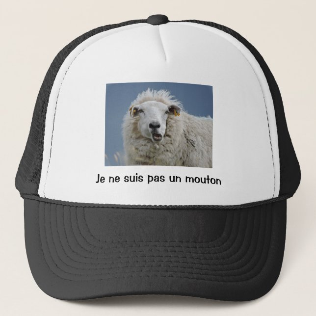 Casquette "Je ne suis pas un mouton" Trucker Hat (Front)