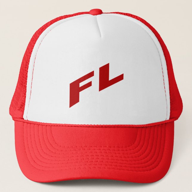casquette trucker blanc rouge  FLORIDA Trucker Hat (Front)
