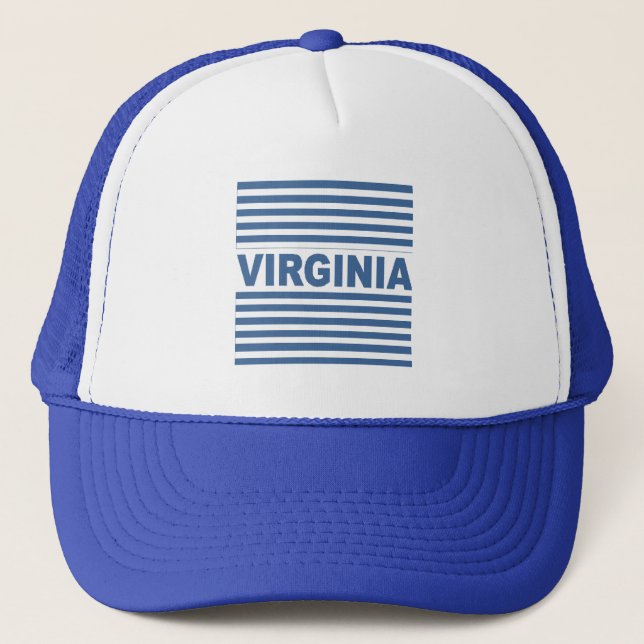 casquette trucker blanc royal VIRGINIA Hat (Front)