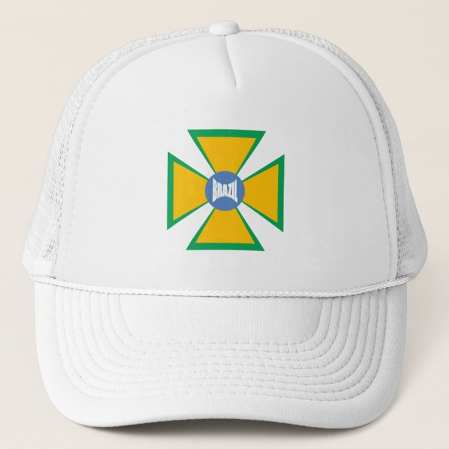Casquette Trucker blanche  DESIGN  BRAZIL  Hat (Front)