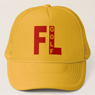 Casquette trucker jaune FLORIDA  GOLF Hat