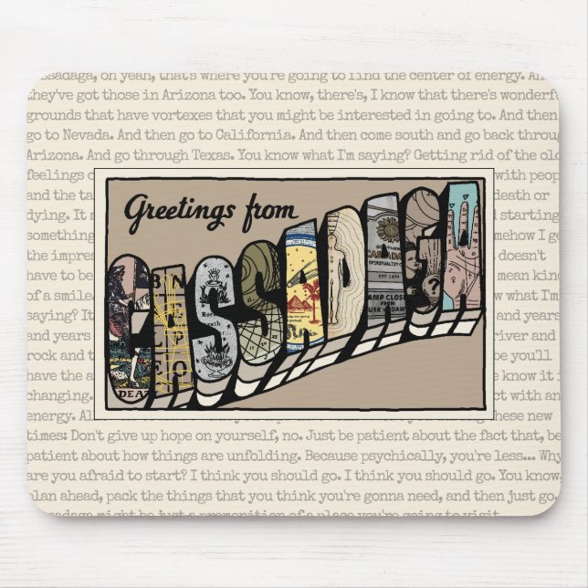 Cassadaga Clairaudience lyric  Mouse Mat (Front)