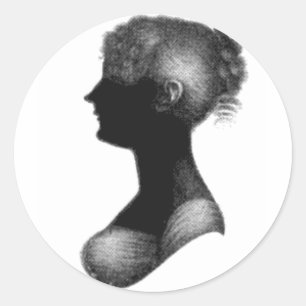 Cassandra Austen's Silhouette Classic Round Sticker