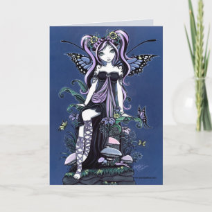 Cassandra Blue Mushroom Fairy Card