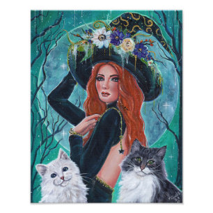 Cassandra Halloween witch by Renee Lavoie Photo Print