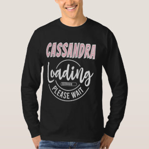 Cassandra Loading Custom Personalised Baby Shower  T-Shirt