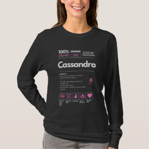 Cassandra Name gift for Cassandra Sarcastic Nutrit T-Shirt
