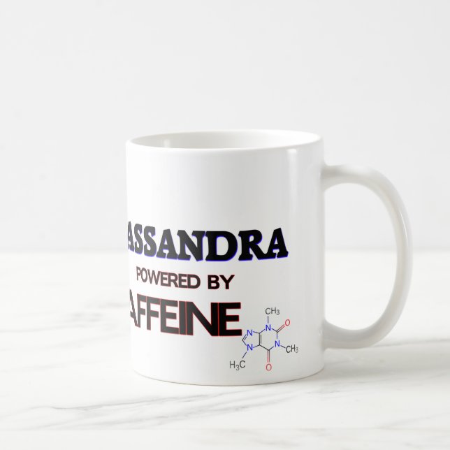 Cassandra powered by caffeine coffee mug (Right)