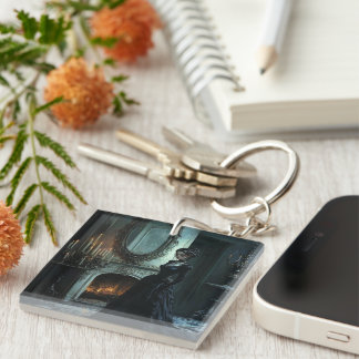 Cassandra Thinking Key Ring
