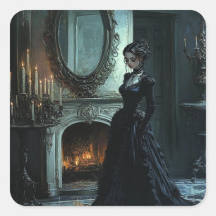 Cassandra Thinking Square Sticker