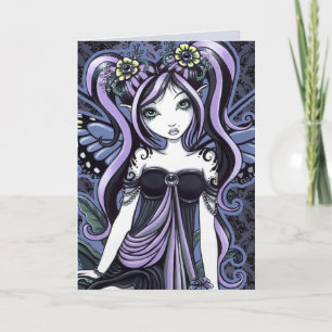 "Cassandra" Violet Butterfly Fairy Art Card