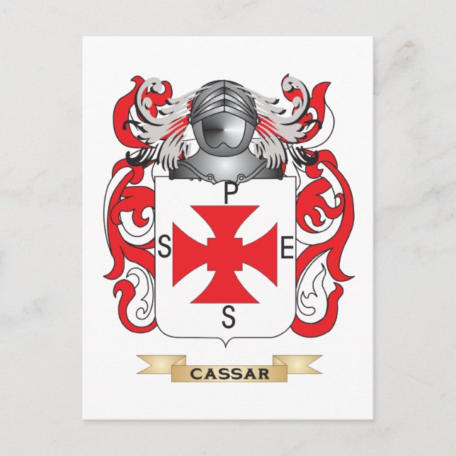 Cassar Coat of Arms (Family Crest) Postcard (Front)