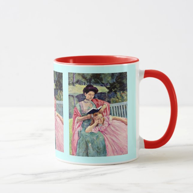 Cassatt: Auguste Reading to her Daughter Mug (Right)