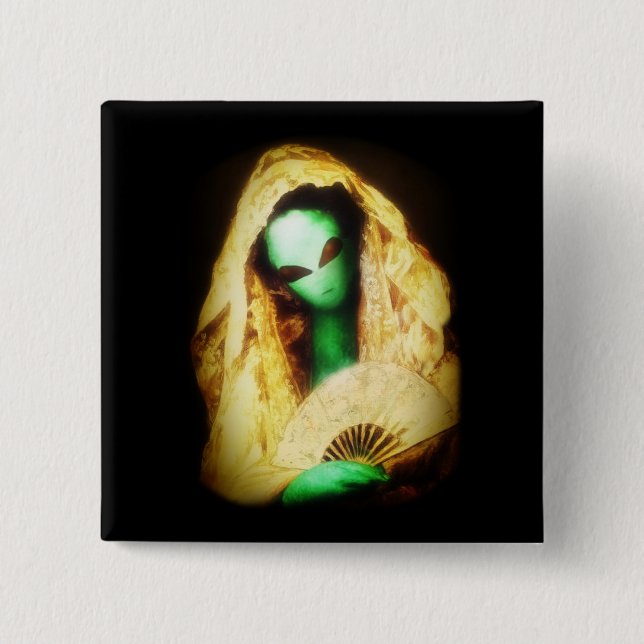 Cassatt Bonnet on Kitten  15 Cm Square Badge (Front)