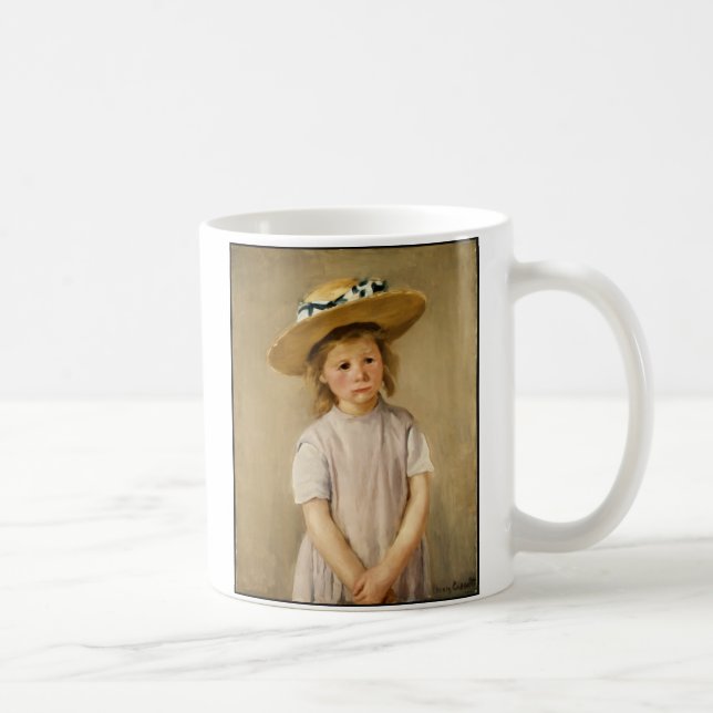 Cassatt Child in Straw Hat Coffee Mug (Right)