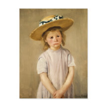 Cassatt Child in Straw Hat