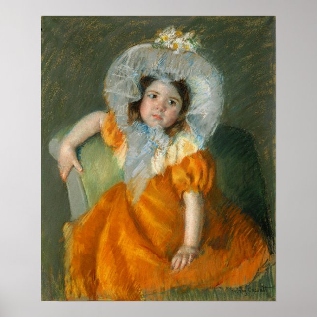 Cassatt - Margot In Orange Dress Poster (Front)