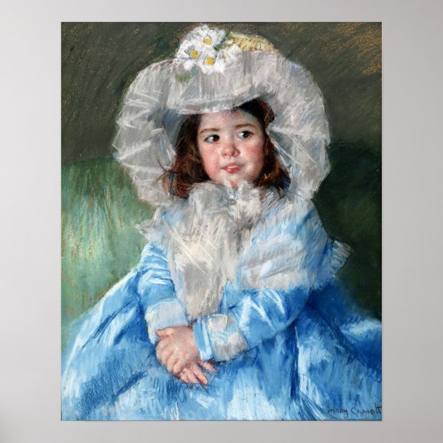 Cassatt - Margot (Lefebvre) In Blue Poster (Front)
