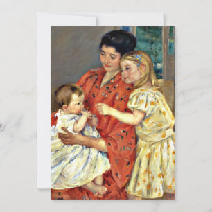 Cassatt: Mother and Sara Admiring the Baby Card