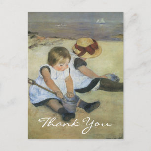 Cassatt's Children Playing on the Beach Postcard
