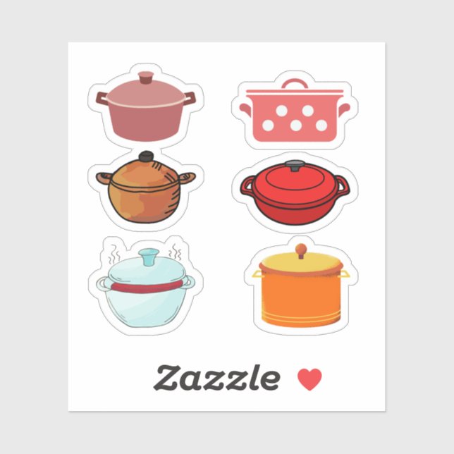 Casserole Dish Stickers (Sheet)