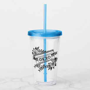 Cassette Acrylic Tumbler