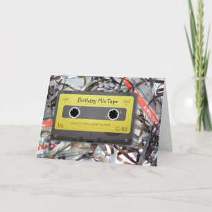 Cassette Analogue Mix Tape Birthday Card