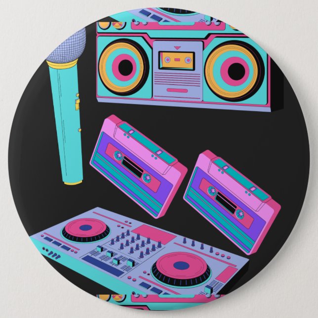CASSETTE , AUDIO STYLE TEMPLATE BUTTON (Front)