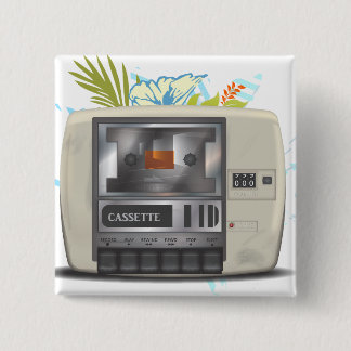 Cassette Deck 15 Cm Square Badge