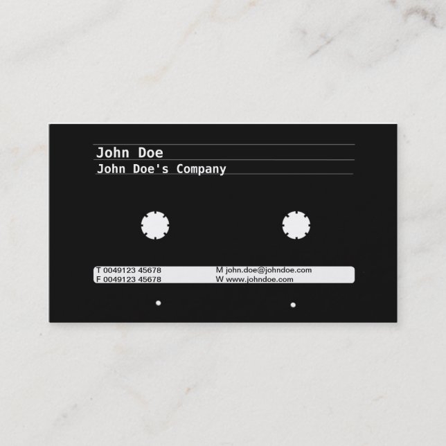 cassette design business card (Front)
