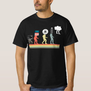 Cassette Floppy Disc USB CD CD-Rom Evolution T-Shirt