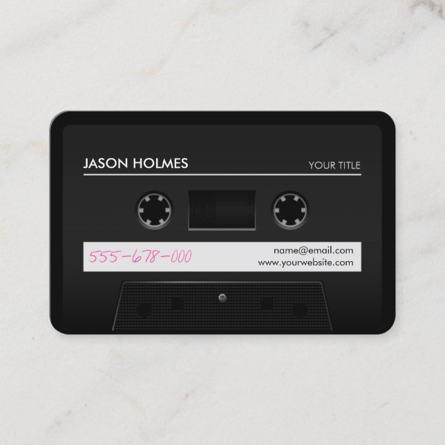 Cassette Mix Tape Retro Cool business card (Front)