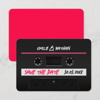 Cassette Mix Tape Retro Cool Save The Date