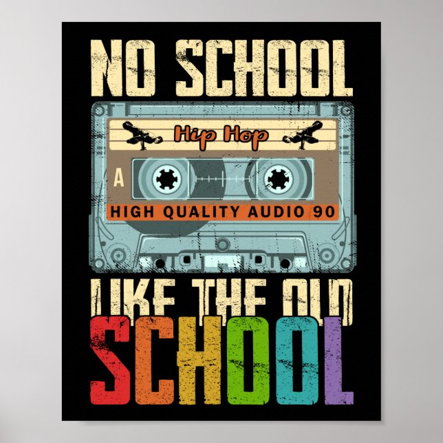 Cassette Rappers Hip Hop Old School Fashion 80S 90 Poster (Front)