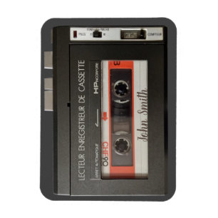 Cassette Recorder 3" x 4" Flexible Photo Magnet