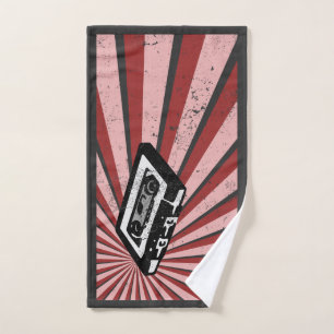 cassette, retro, vintage, nerdesign, tape hand towel