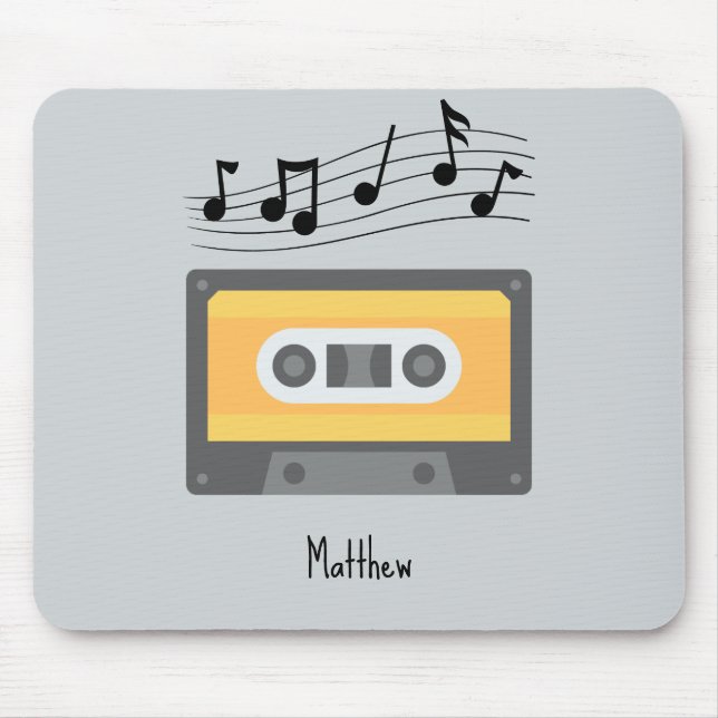 Cassette Tape Audio Cassette Personalised Mouse Mat (Front)
