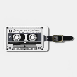 Cassette tape - black - luggage tag