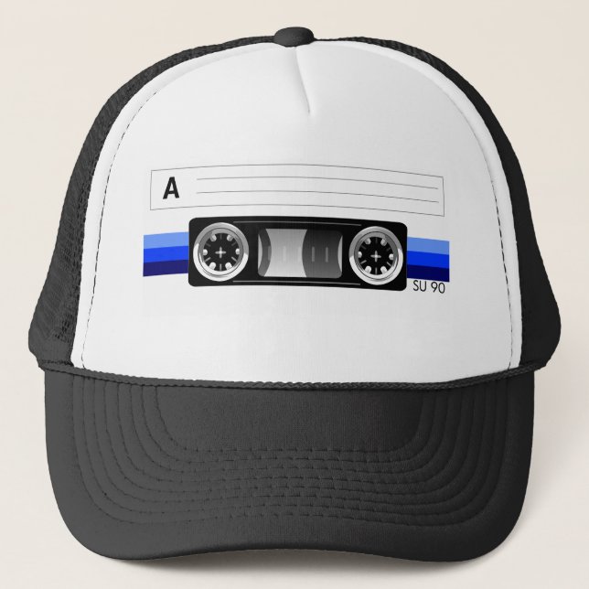 Cassette tape blue label hat (Front)