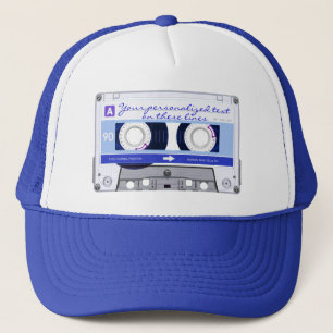 Cassette tape - blue - trucker hat