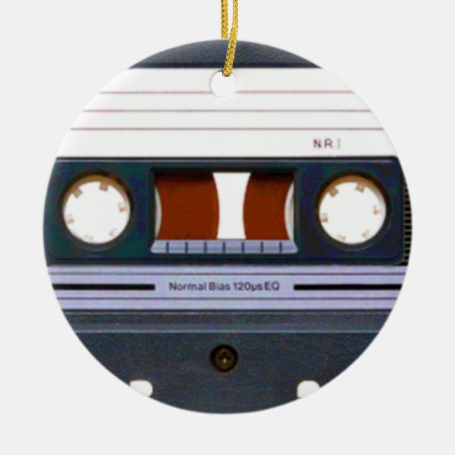 Cassette Tape Ceramic Tree Decoration (Front)