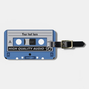 Cassette Tape custom luggage tag