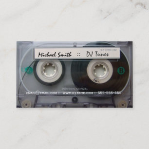 Cassette Tape DJ Business Cards