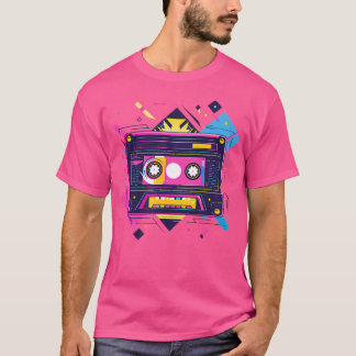 Cassette Tape Geometric Design 90S Rb T-Shirt