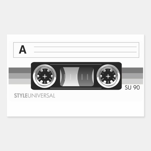 Cassette tape label grey sticker (Front)