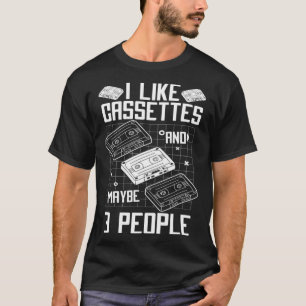 Cassette Tape Music Player Recorder Mix Audio Coll T-Shirt