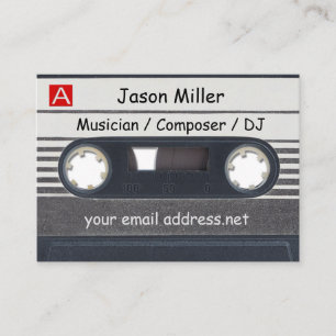 Cassette Tape Musician Business Card