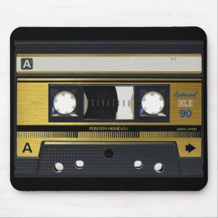 Cassette Tape Old School Retro Design Mouse Mat