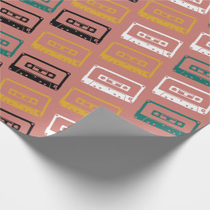 Cassette Tape Pattern Wrapping Paper