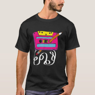 Cassette Tape Pencil 1980s Retro Vintage Throwback T-Shirt